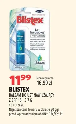 Balsam do ust nawilżający Blistex z SPF 15 promocja w Drogerie Natura