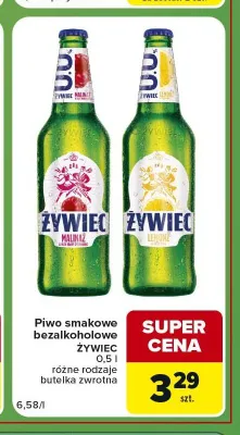 Piwo smakowe bezalkoholowe Żywiec Lemonż promocja w Carrefour Express