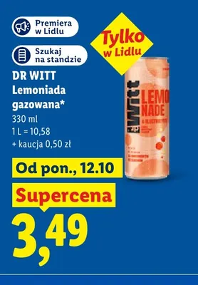 Lemoniada gazowana Dr Witt promocja w Lidl