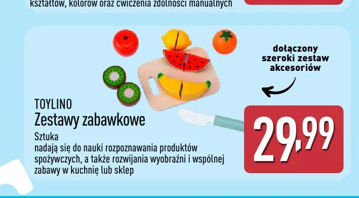 Zestawy zabawkowe Toylino promocja w Aldi