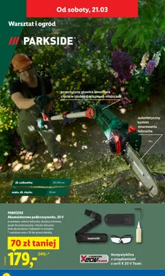 Akumulatorowa podkrzesywarka 20V promocja w Lidl