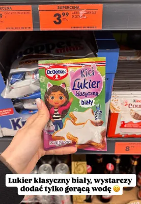 Lukier klasyczny biały Koci Domek Gabi promocja w Biedronka