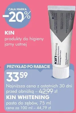 Płyn do zębów Kin Whitening promocja w Super-Pharm