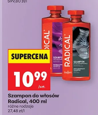 Szampon do włosów Radical promocja w Biedronka