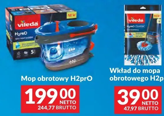 Mop obrotowy H2prO Vileda promocja w Makro