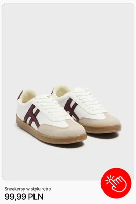 Sneakersy w stylu retro Cropp promocja w Cropp