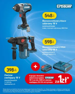 Zestaw zasilający 18V promocja w Castorama