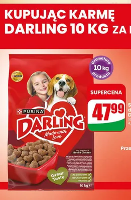 Sucha karma dla psa wołowina Darling promocja w Dino