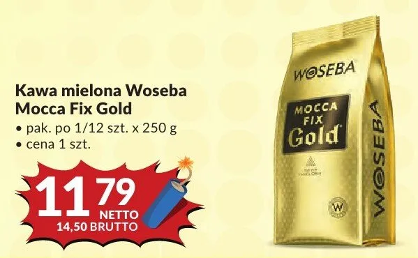 Kawa mielona Woseba Mocca Fix Gold promocja w Makro