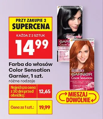 Farba do włosów Color Sensation różne rodzaje promocja w Biedronka