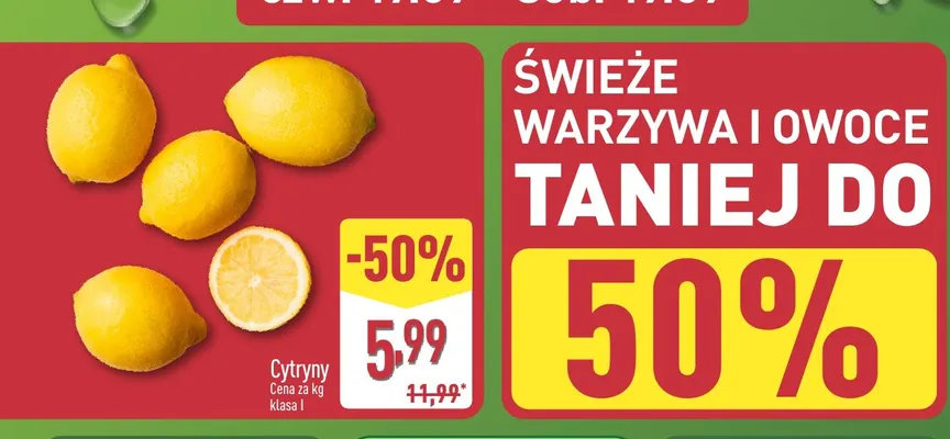 Cytryny promocja w Aldi