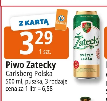 Piwo Zatecky Světlý Ležák promocja w Leclerc
