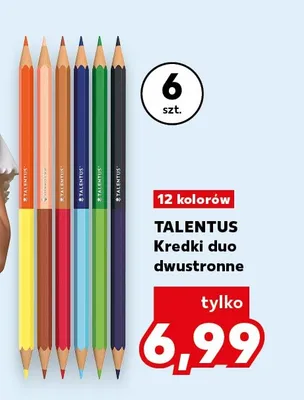 Kredki duo dwustronne Talentus 12 kolorów 6-pak promocja w Kaufland