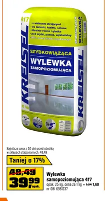 Wylewka samopoziomująca 417 Kreisel promocja w OBI