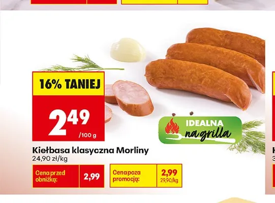 Kiełbasa klasyczna Morliny promocja w Biedronka