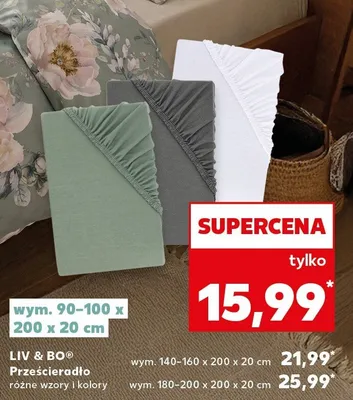 Prześcieradło 90-100x200 cm promocja w Kaufland
