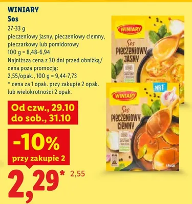 Sos pieczeniowy ciemny Winiary promocja w Lidl