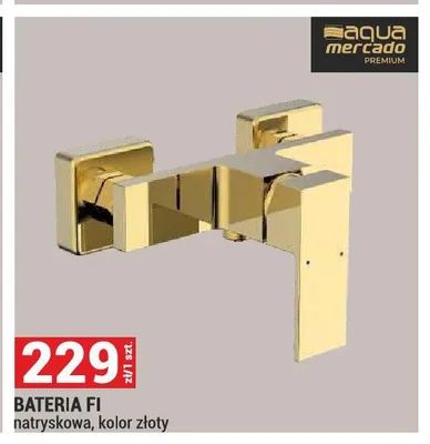 Bateria natryskowa Fi kolor złoty aqua mercado PREMIUM promocja w Merkury Market