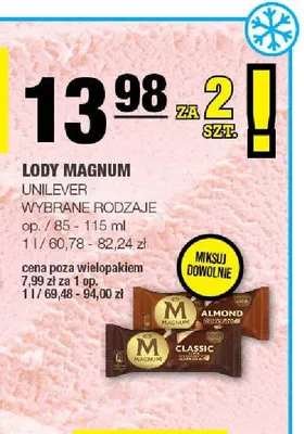 Lody Magnum Almond promocja w SPAR