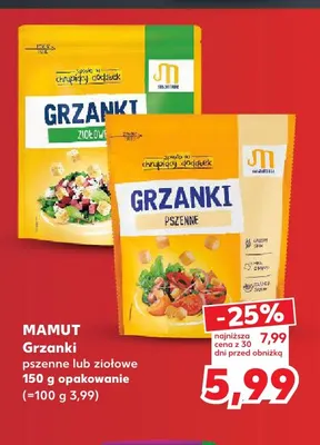 Grzanki ziołowe Mamut promocja w Kaufland