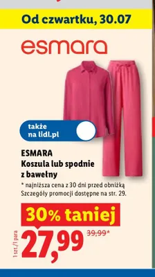 Koszula damska z bawełny 38-46 Esmara promocja w Lidl