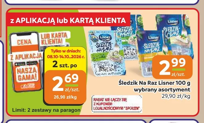Śledzik na Raz Lisner promocja w Społem Częstochowa