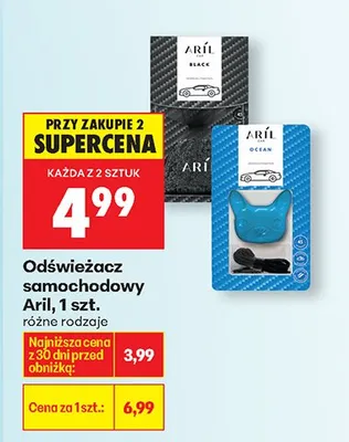 Odświeżacz samochodowy, różne rodzaje promocja w Biedronka
