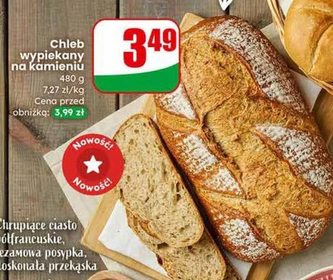 Chleb wypiekany na kamieniu promocja w Dino