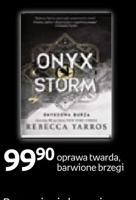 Książka Onyx Storm Rebecca Yarros oprawa twarda, barwione brzegi promocja w Empik