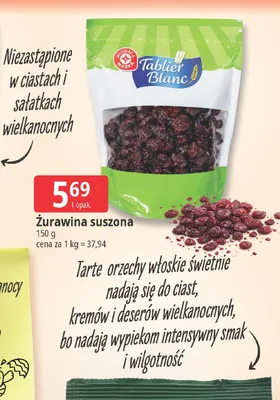 Żurawina suszona promocja w Leclerc