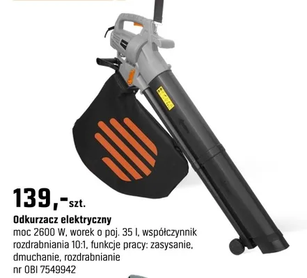 Odkurzacz elektryczny promocja w OBI