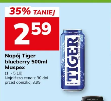 Napój Tiger blueberry Maspex promocja w Hitpol