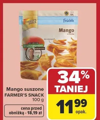 Mango suszone Farmer's Snack promocja w Carrefour