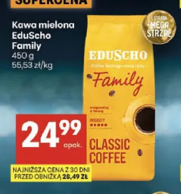 Kawa mielona Eduscho Family promocja w Delikatesy Centrum
