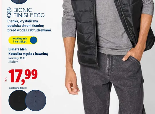 Koszulka męska z bawełną promocja w Lidl