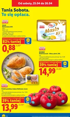 Masło ekstra 83% Pilos promocja w Lidl
