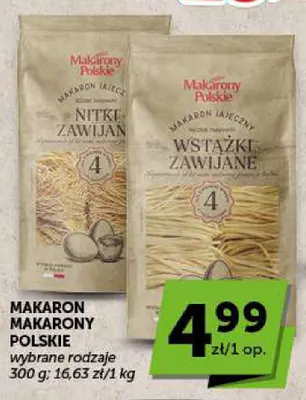 Makaron jajeczny wstążki zawijane Makarony Polskie promocja w Euro Sklep
