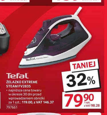 Żelazko EXTREME STEAM Tefal FV2835 promocja w Selgros