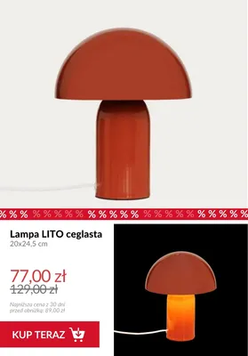 Lampa Lito ceglasta promocja w Homla