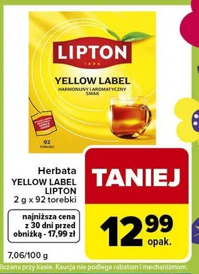 Herbata Yellow Label promocja w Carrefour Express