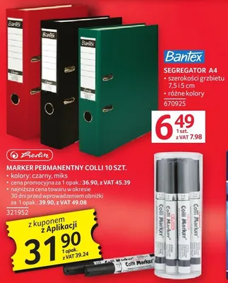 Segregator A4 Bantex promocja w Selgros