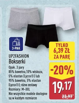 Bokserki Up2Fashion 3-pak promocja w Aldi