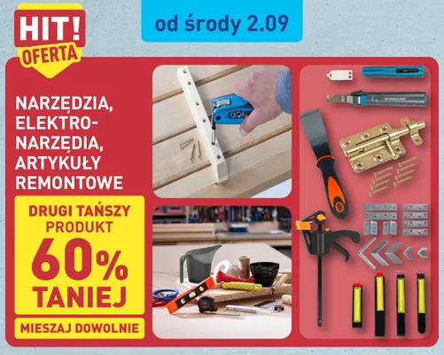 Narzędzia, elektronarzędzia, artykuły remontowe promocja w Aldi