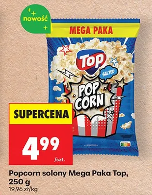 Popcorn solony Mega Paka promocja w Biedronka