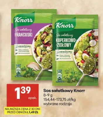 Sos sałatkowy Knorr Koperkowo-Ziołowy promocja w Delikatesy Centrum