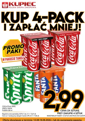 Napój gazowany Coca-Cola Zero Sugar promocja w Kupiec