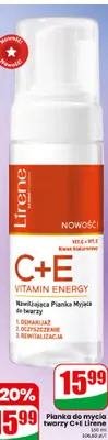 Nawilżająca pianka myjąca do twarzy Lirene C+E Vitamin Energy promocja w Dino