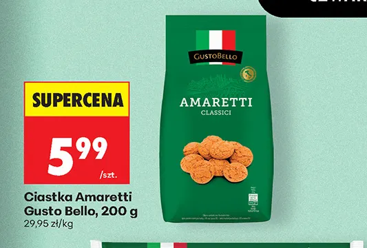 Ciastka Amaretti Gusto Bello promocja w Biedronka