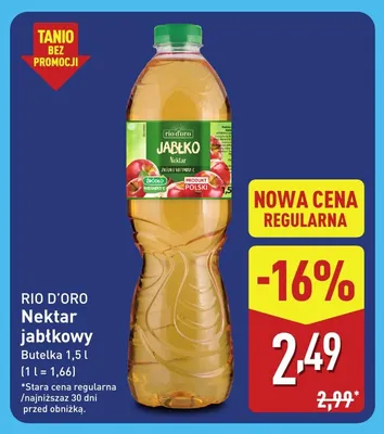 Nektar jabłkowy Rio D'Oro promocja w Aldi