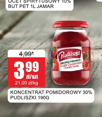 Koncentrat pomidorowy 30% Pudliszki promocja w Bingo